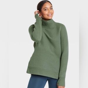 NEW All in Motion Ribbed Funnel Neck Sweatshirt NWT Large L